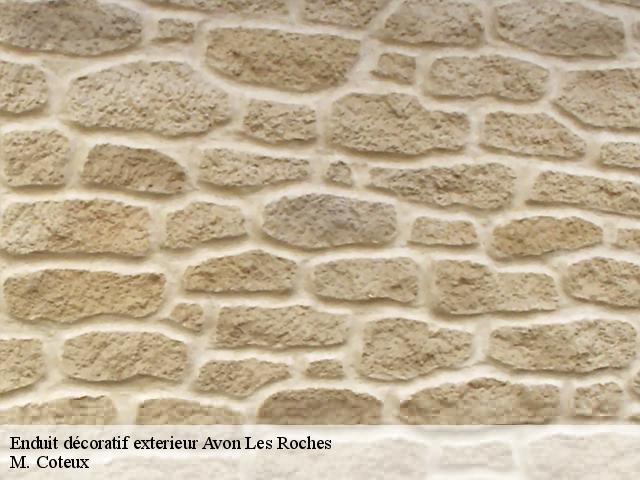 Enduit décoratif exterieur  avon-les-roches-37220 M. Coteux