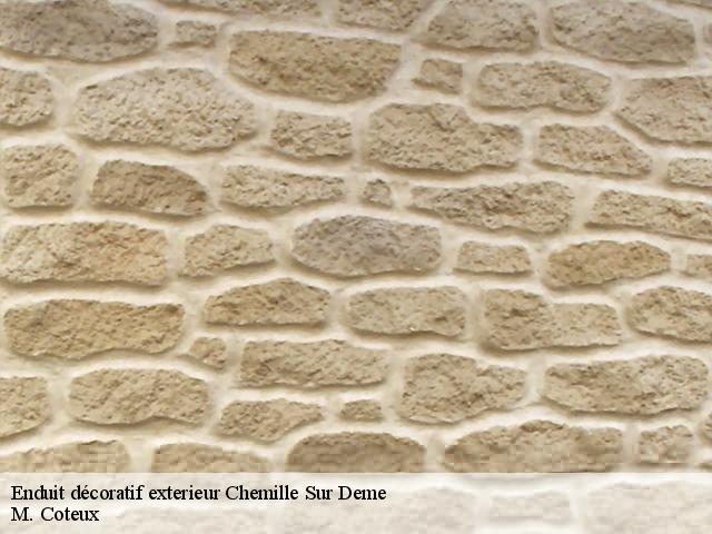 Enduit décoratif exterieur chemille-sur-deme-37370 M. Coteux
